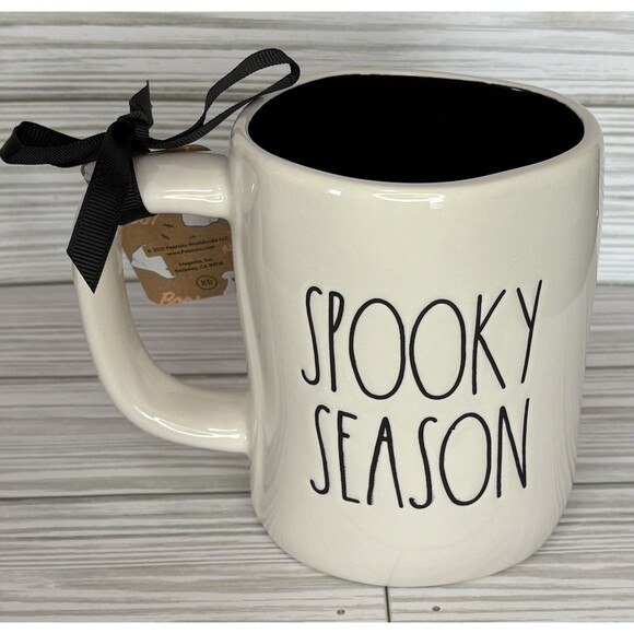 Rae Dunn Halloween Ghost Spider BOO SPOOKY SEASON Coffee Chocolate Mug NEW 2025 - Picture 7 of 16